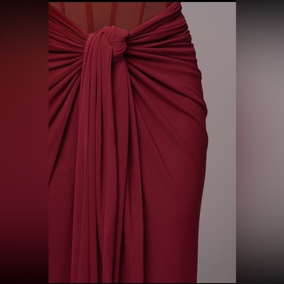 NEW JLUXLABEL Burgundy Berry Day Dreams Sarong Skirt - Picture 5 of 5